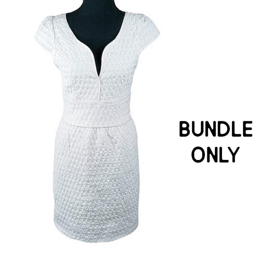Miami Solid White Textured Mini Dress